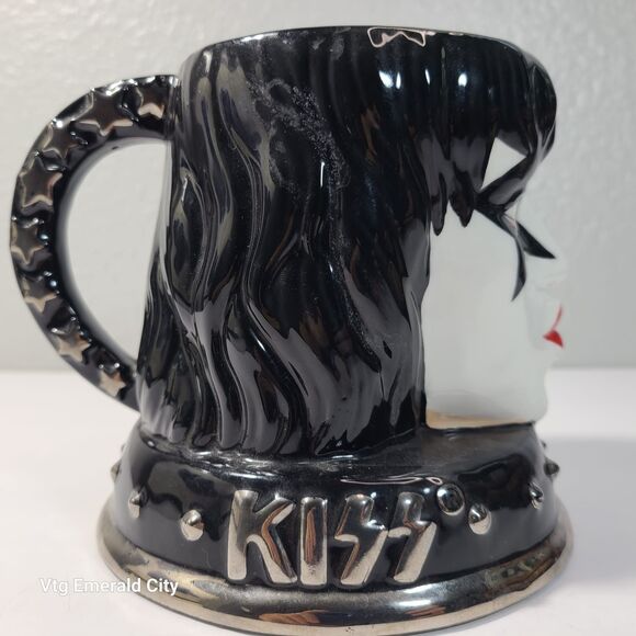 Vtg Kiss The STARCHILD Ceramic Face Mug By Spencer 2002 X Large Coffee Cup 3D - Picture 3 of 16